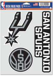 San Antonio Spurs Triple Pack Auto Decal - Black