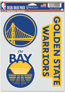 Golden State Warriors Triple Pack Auto Decal - Blue