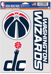 Washington Wizards Triple Pack Auto Decal - Blue