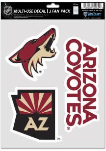 Arizona Coyotes Triple Pack Auto Decal - Red