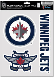 Winnipeg Jets Triple Pack Auto Decal - Blue
