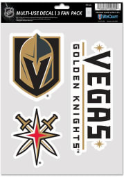 Vegas Golden Knights Triple Pack Auto Decal - Grey