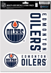 Edmonton Oilers Triple Pack Auto Decal - Orange