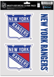 New York Rangers Triple Pack Auto Decal - Blue