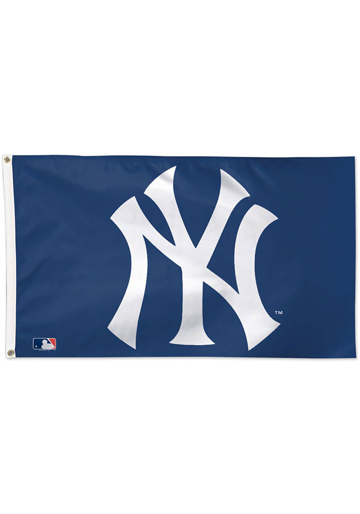New York Yankees 3x5 ft Blue Silk Screen Grommet Flag