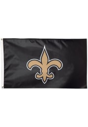 New Orleans Saints 3x5 ft Black Silk Screen Grommet Flag