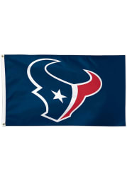 Houston Texans 3x5 ft Blue Silk Screen Grommet Flag
