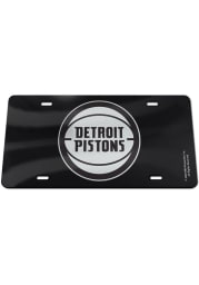 Detroit Pistons Silver on Black Car Accessory License Plate