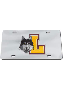 Loyola Ramblers Logo on Silver Car Accessory License Plate