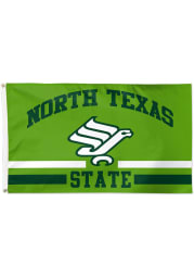 North Texas Mean Green 3x5 Green Silk Screen Grommet Flag