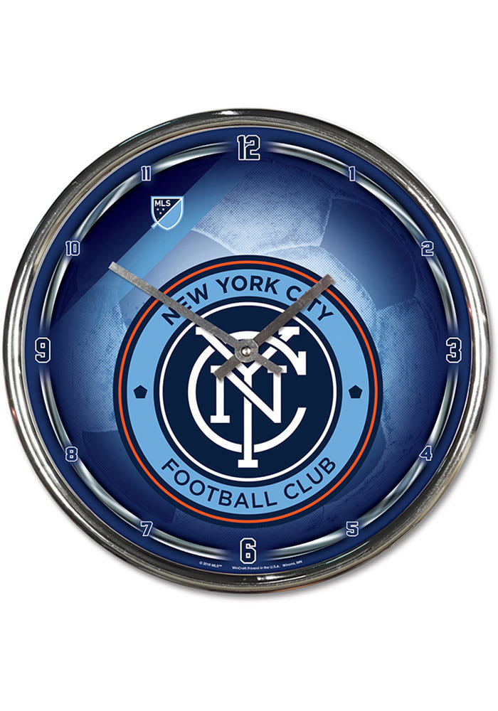 New York City FC Chrome Wall Clock