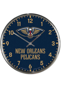New Orleans Pelicans Chrome Wall Clock