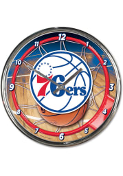 Philadelphia 76ers Chrome Wall Clock