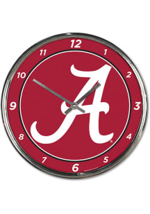 Alabama Crimson Tide Chrome Wall Clock