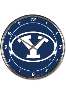 BYU Cougars Chrome Wall Clock