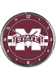 Mississippi State Bulldogs Chrome Wall Clock