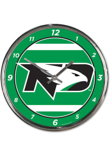 North Dakota Fighting Hawks Chrome Wall Clock