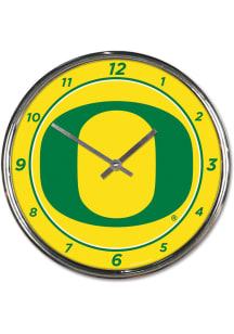 Oregon Ducks Chrome Wall Clock