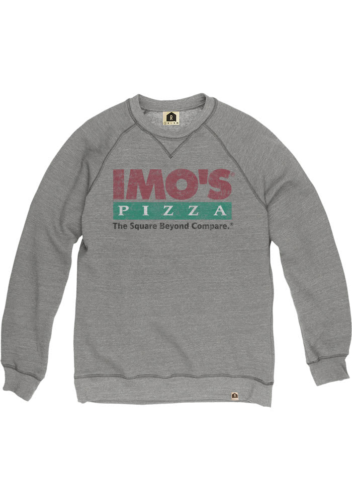 Imo's Pizza Heather Grey Prime Logo Long Sleeve Fleece Crew