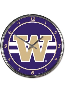 Washington Huskies Chrome Wall Clock