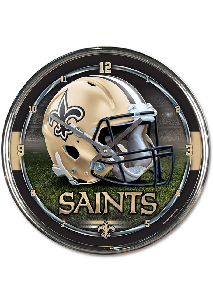 New Orleans Saints Chrome Wall Clock