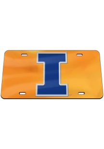 Illinois Fighting Illini Team Color Acrylic Car Accessory License Plate