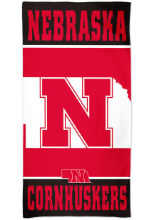 Red Nebraska Cornhuskers Spectra Beach Towel