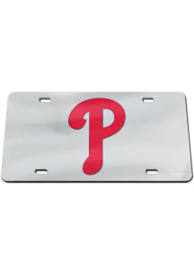 Philadelphia Phillies Classic Acrylic Team Logo Silver Car Accessory License Plate