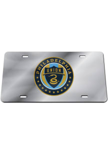Philadelphia Union Classic Acrylic Team Logo Silver Car Accessory License Plate