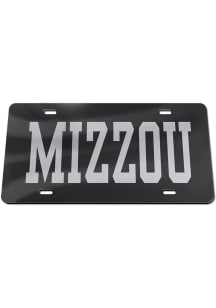 Missouri Tigers Silver Logo Black Background Car Accessory License Plate