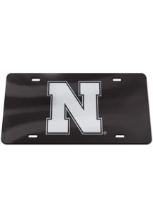 Nebraska Cornhuskers Black  Black License Plate