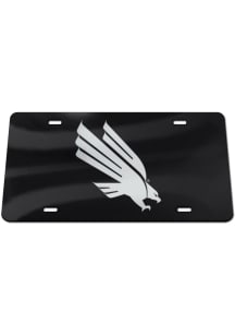 North Texas Mean Green Silver Logo Black Background Car Accessory License Plate