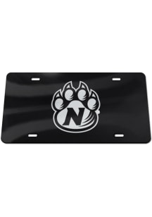 Northwest Missouri State Bearcats Silver Logo Black Background Car Accessory License Plate