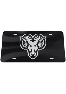 West Chester Golden Rams Silver Logo Black Background Car Accessory License Plate