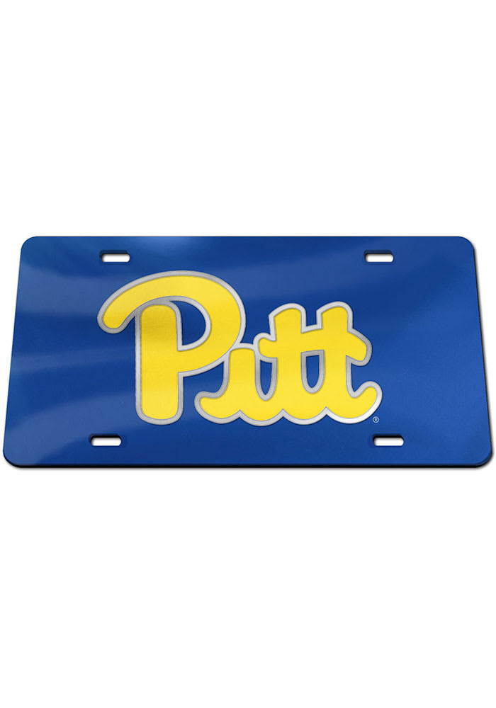 Pitt Panthers Team Color Acrylic Car Accessory License Plate