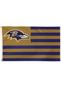 Baltimore Ravens 3x5 American Black Silk Screen Grommet Flag