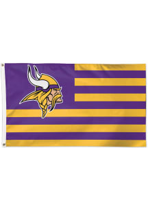 Minnesota Vikings 3x5 American Purple Silk Screen Grommet Flag