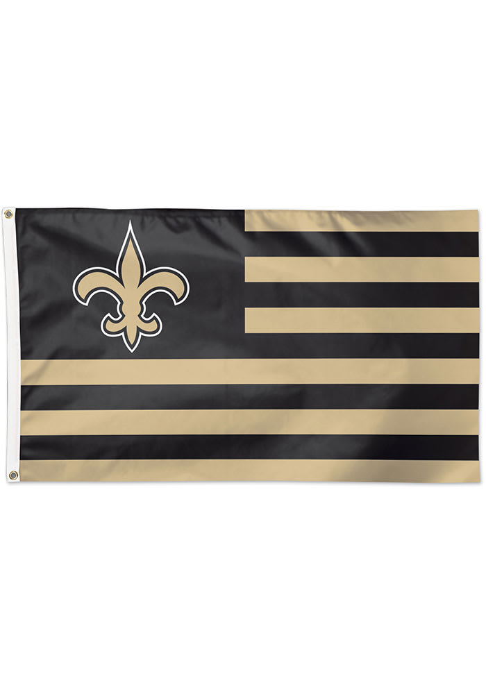 New Orleans Saints 3x5 American Black Silk Screen Grommet Flag