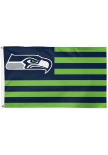 Seattle Seahawks 3x5 American Blue Silk Screen Grommet Flag