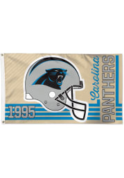 Carolina Panthers 3x5 Retro Black Silk Screen Grommet Flag