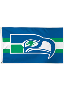 Seattle Seahawks 3x5 Retro Blue Silk Screen Grommet Flag