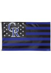 Colorado Rockies 3x5 Star Stripes Purple Silk Screen Grommet Flag