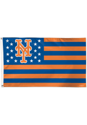 New York Mets 3x5 Star Stripes Blue Silk Screen Grommet Flag