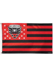 DC United 3x5 Star Stripes Red Silk Screen Grommet Flag