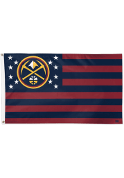 Denver Nuggets 3x5 Star Stripes Navy Blue Silk Screen Grommet Flag
