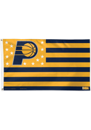 Indiana Pacers 3x5 Star Stripes Navy Blue Silk Screen Grommet Flag