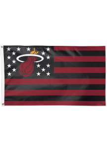Miami Heat 3x5 Star Stripes Red Silk Screen Grommet Flag