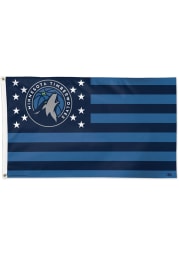 Minnesota Timberwolves 3x5 Star Stripes Navy Blue Silk Screen Grommet Flag