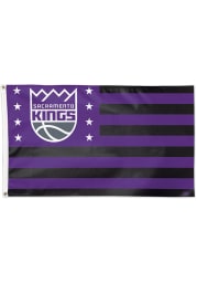 Sacramento Kings 3x5 Star Stripes Purple Silk Screen Grommet Flag