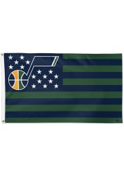 Utah Jazz 3x5 Star Stripes Navy Blue Silk Screen Grommet Flag
